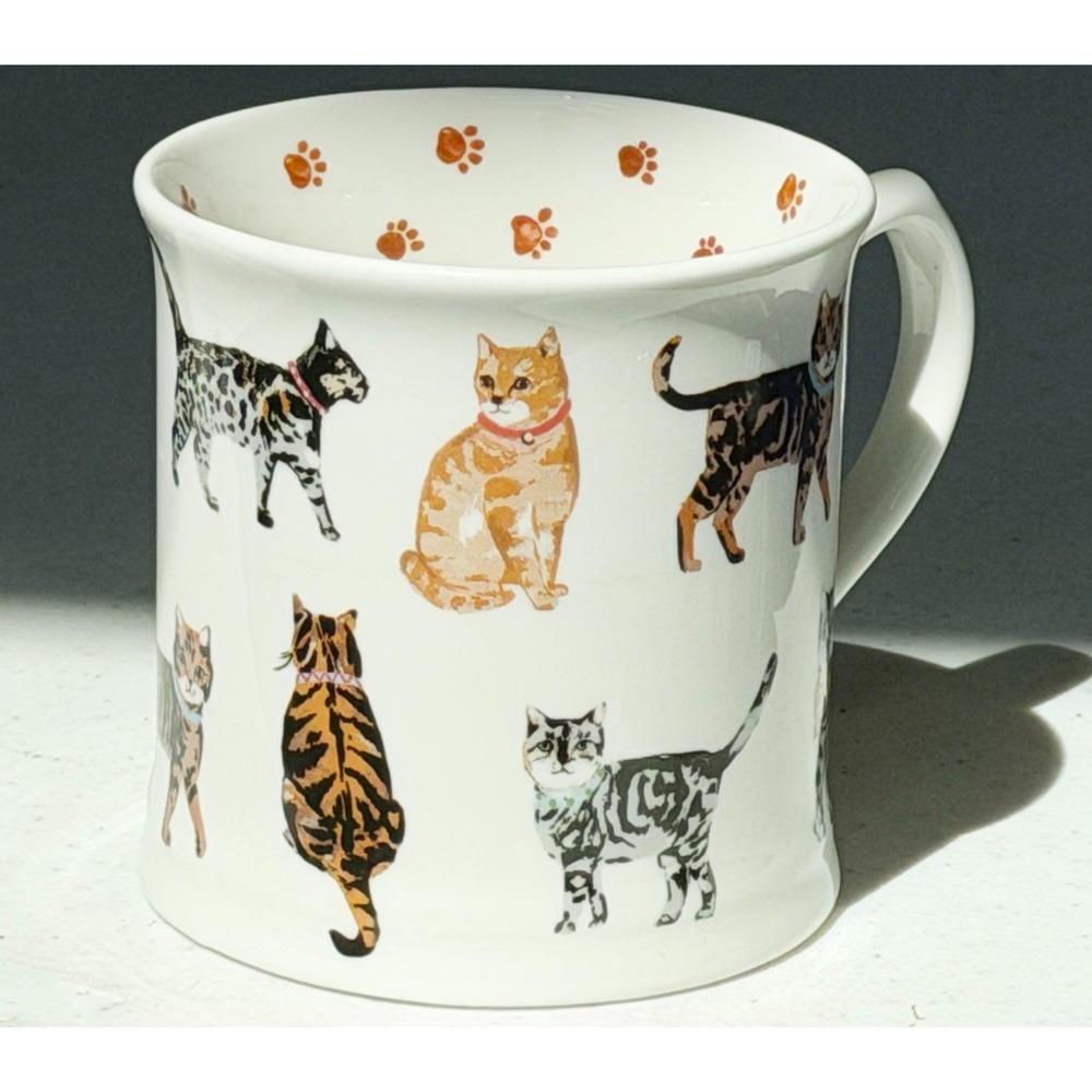 Cooksmart Cats On Parade Design England Fine China Mug Cat Coffee Cup - Picture 3 of 7